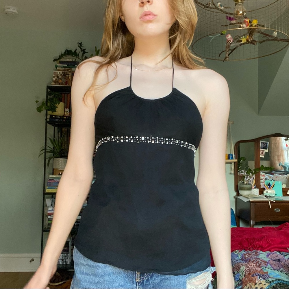 Beaded halter top